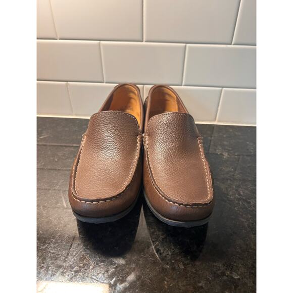 Clarks Oswick Plain Men’s Leather Slip on Driving Shoes‎ Career Brown Size 9.5 - Picture 5 of 10